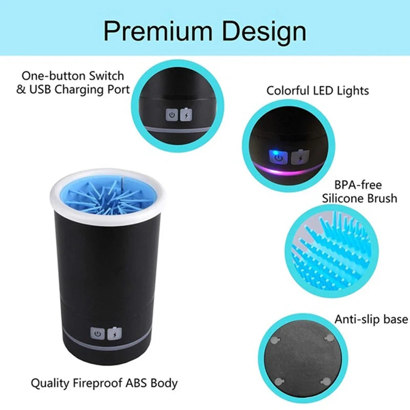 Electric Pet Foot Paw Cleaner, Automatic USB Rechargeable
