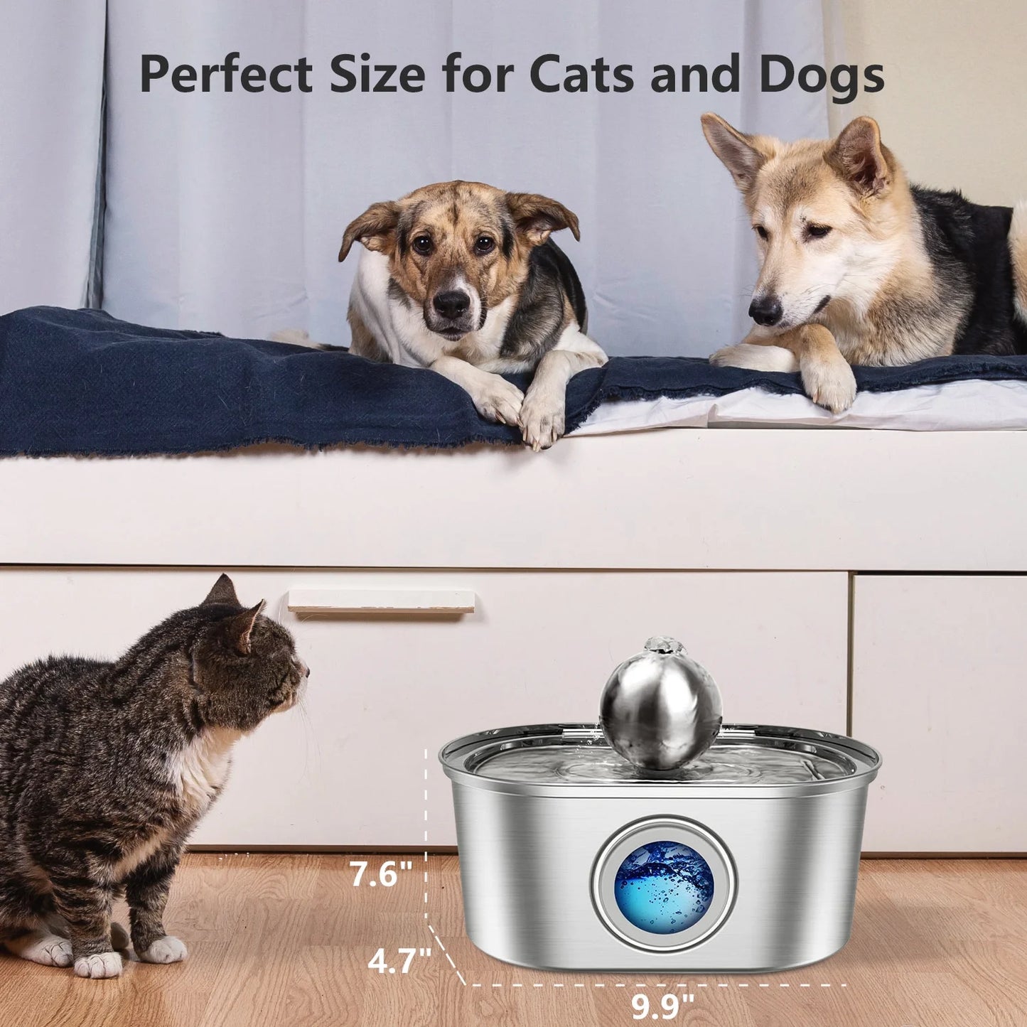 Stainless Steel Cat Water Fountain