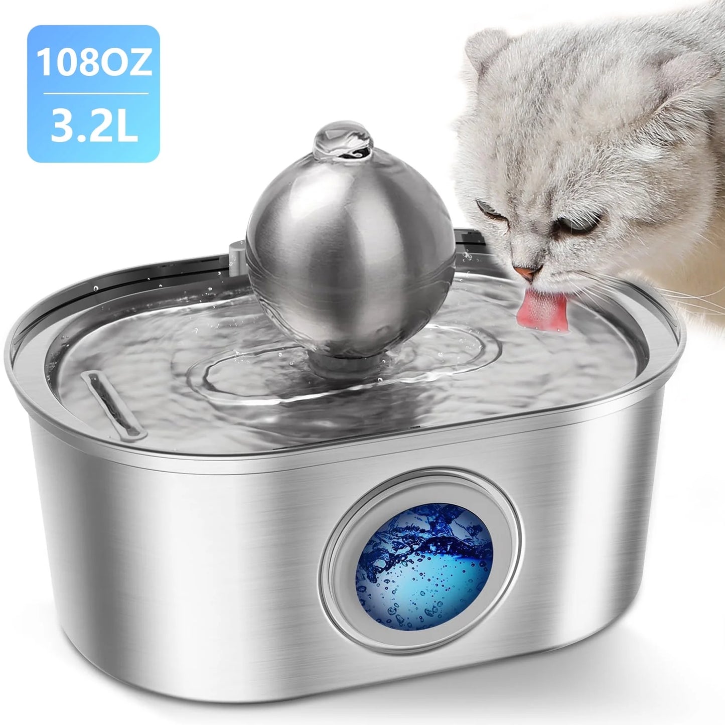 Stainless Steel Cat Water Fountain