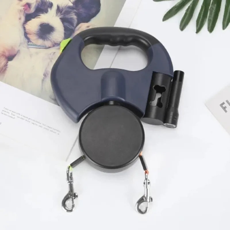 A zero tangle two-dog leash