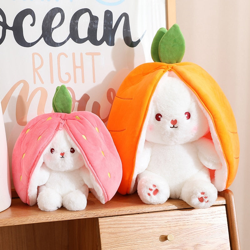 Strawberry Carrot Bunny Rabbit Stuffed Toy Plush