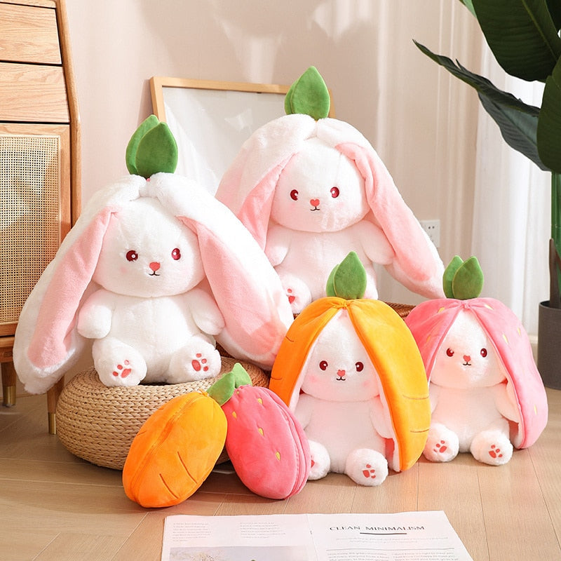 Strawberry Carrot Bunny Rabbit Stuffed Toy Plush