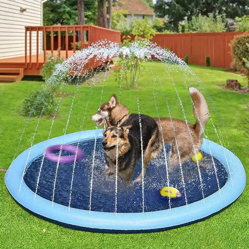 Inflatable Pet Water Sprinkler Pad - Interactive Cooling Pool for Dogs