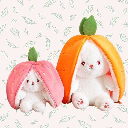 Strawberry Carrot Bunny Rabbit Stuffed Toy Plush